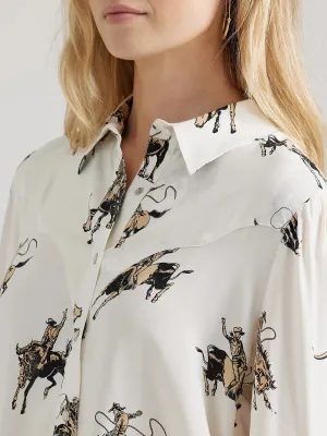 LADIES WRANGLER RETRO PUNCHY BLOUSE