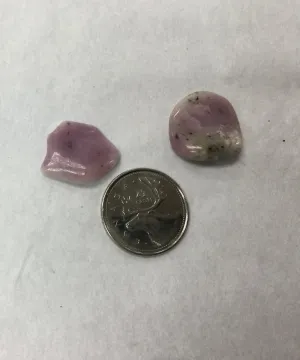 Lavender thulite, tumbled