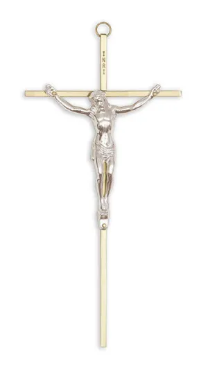 (LBS510) Brass Crucifix