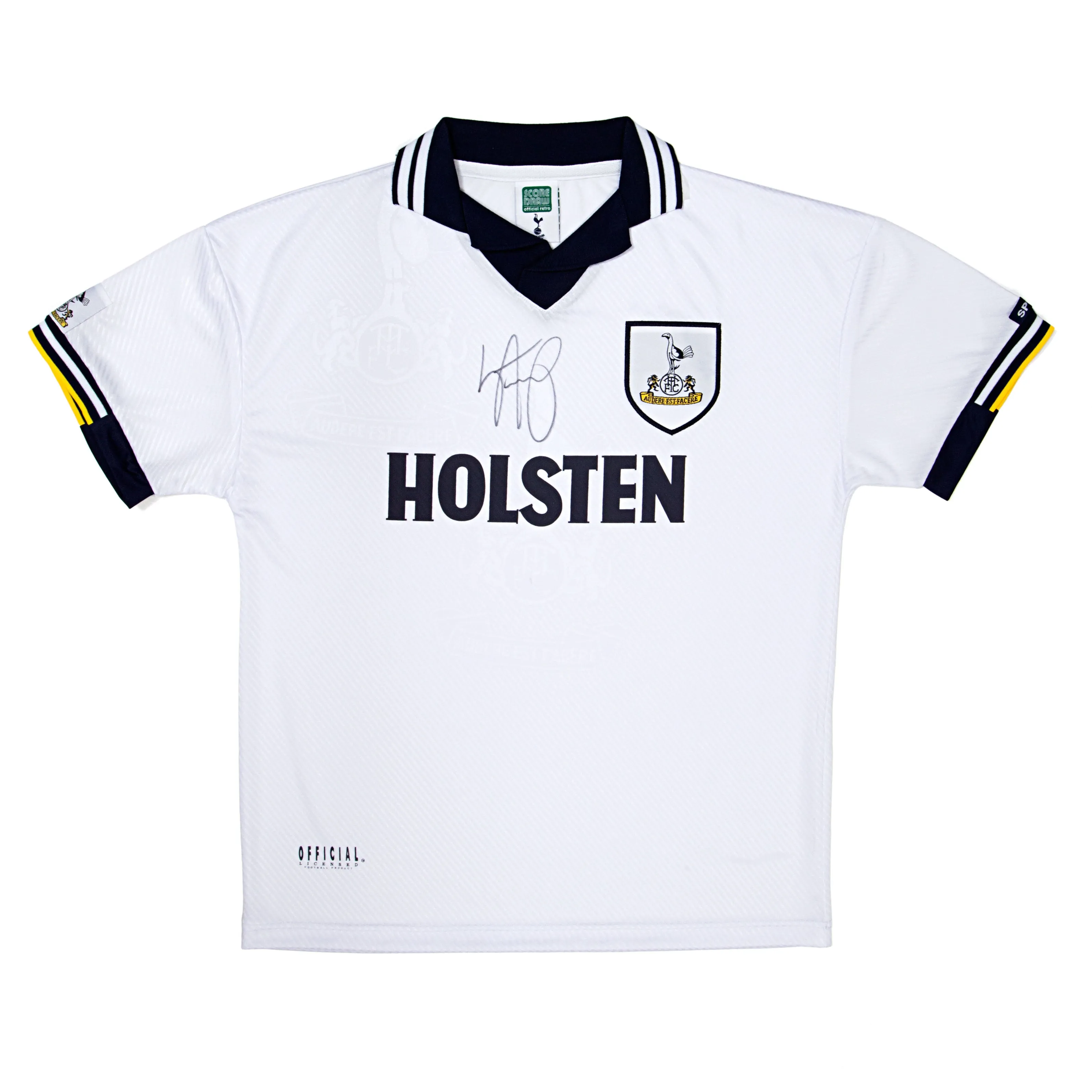 Ledley King Authentically Signed Spurs Retro Jersey