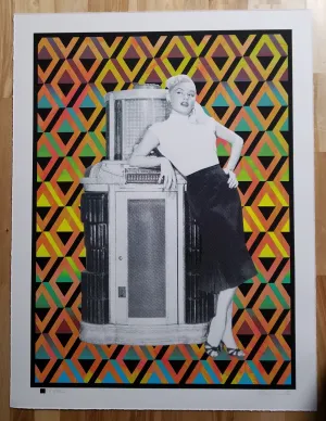 Let's Dance Variant 2 Screenprint Poster x/22 S/N Tim Oliveira Mamie Van Doren