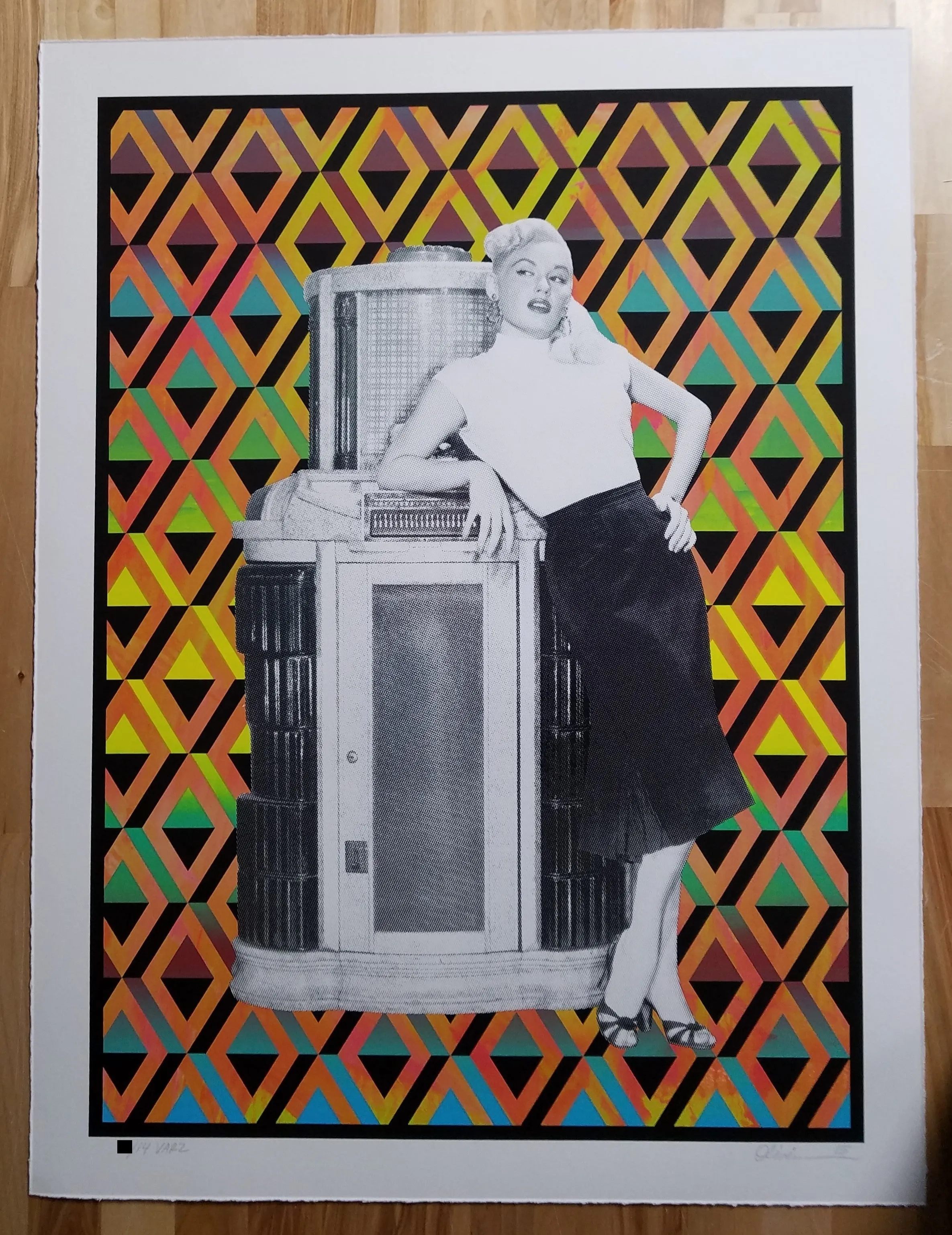 Let's Dance Variant 2 Screenprint Poster x/22 S/N Tim Oliveira Mamie Van Doren