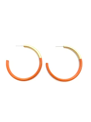 Lg Liz Hoops in Burnt Orange