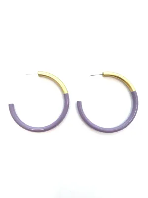 Lg LIZ Hoops in Lilac