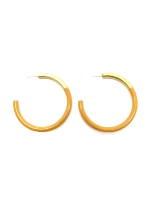 Lg LIZ Hoops in Mustard