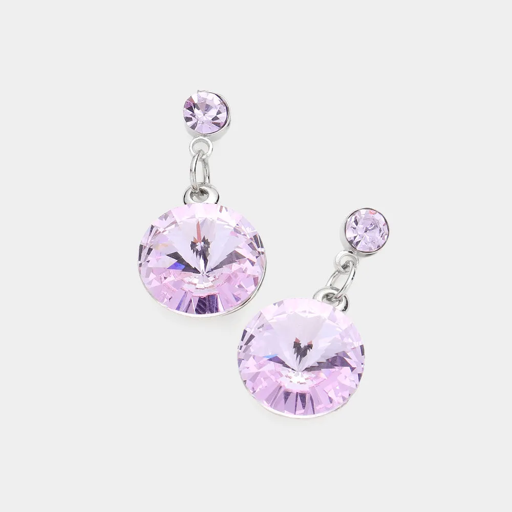Little Girls Lavender Dangle Earrings  | 576505