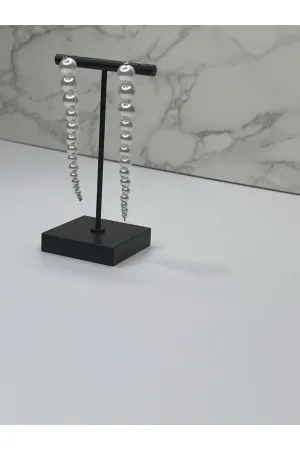 Long Graduated Pearl Earrings