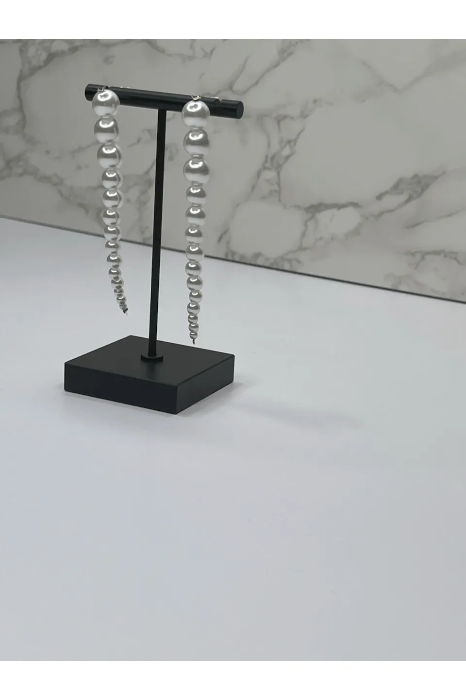Long Graduated Pearl Earrings