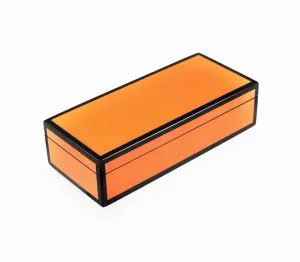 Long Orange Lacquered Box