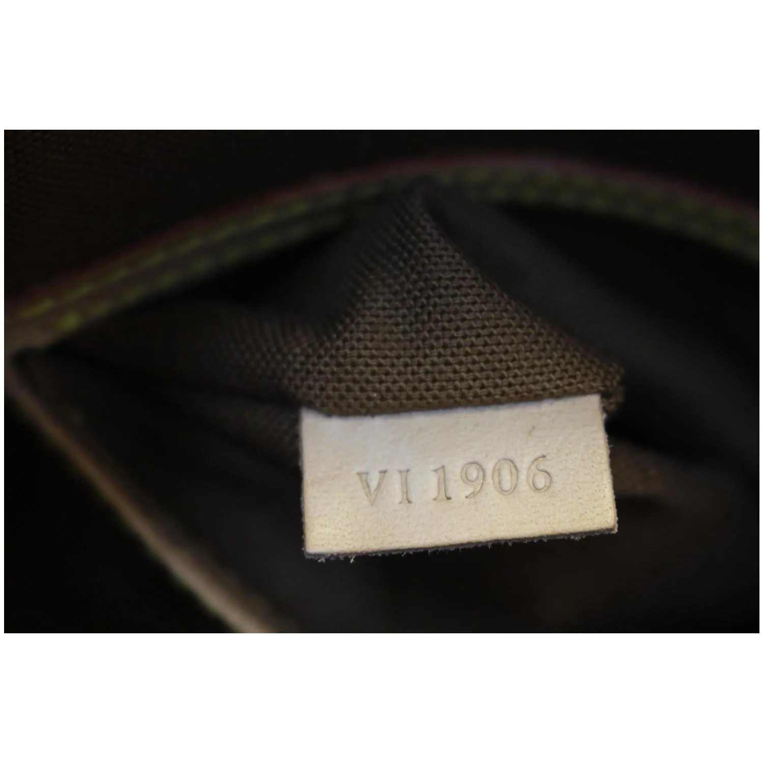 LOUIS VUITTON Alma Monogram Canvas Satchel Bag Brown