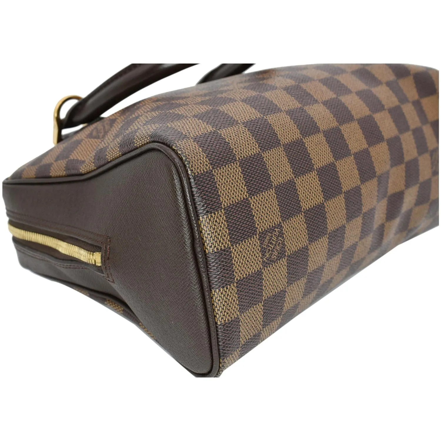 LOUIS VUITTON Brera Damier Ebene Satchel Bag Brown