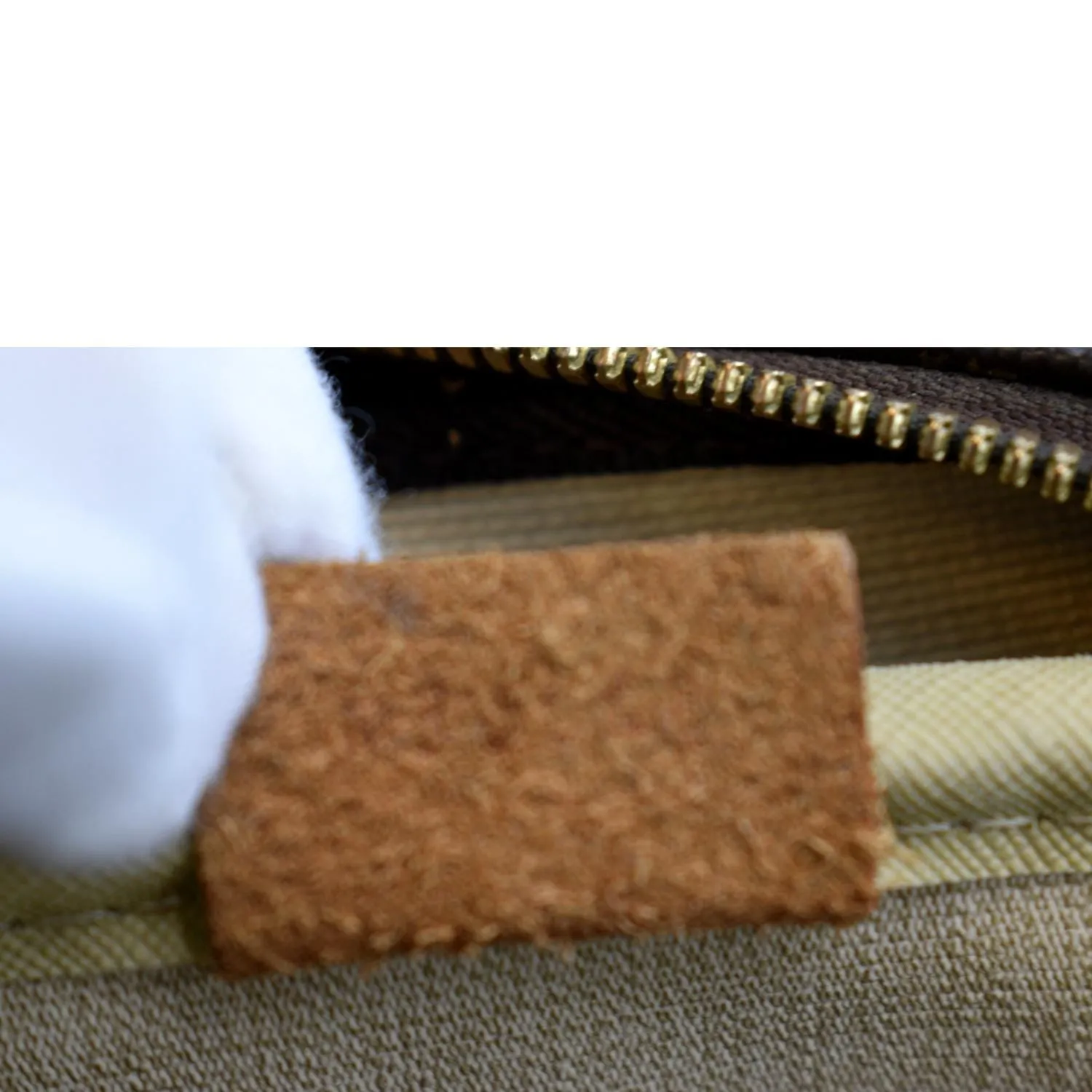 LOUIS VUITTON Deauville Boston Monogram Canvas Satchel Bag Brown