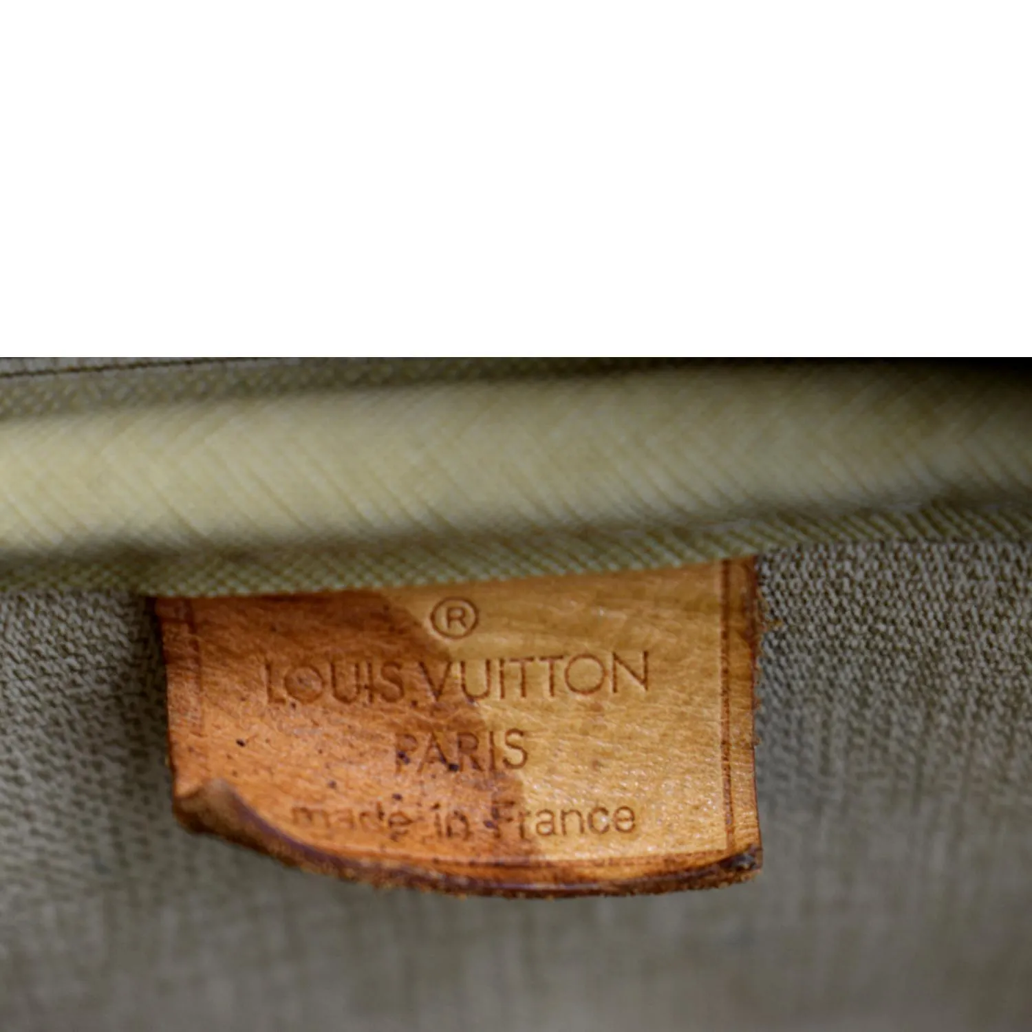 LOUIS VUITTON Deauville Boston Monogram Canvas Satchel Bag Brown