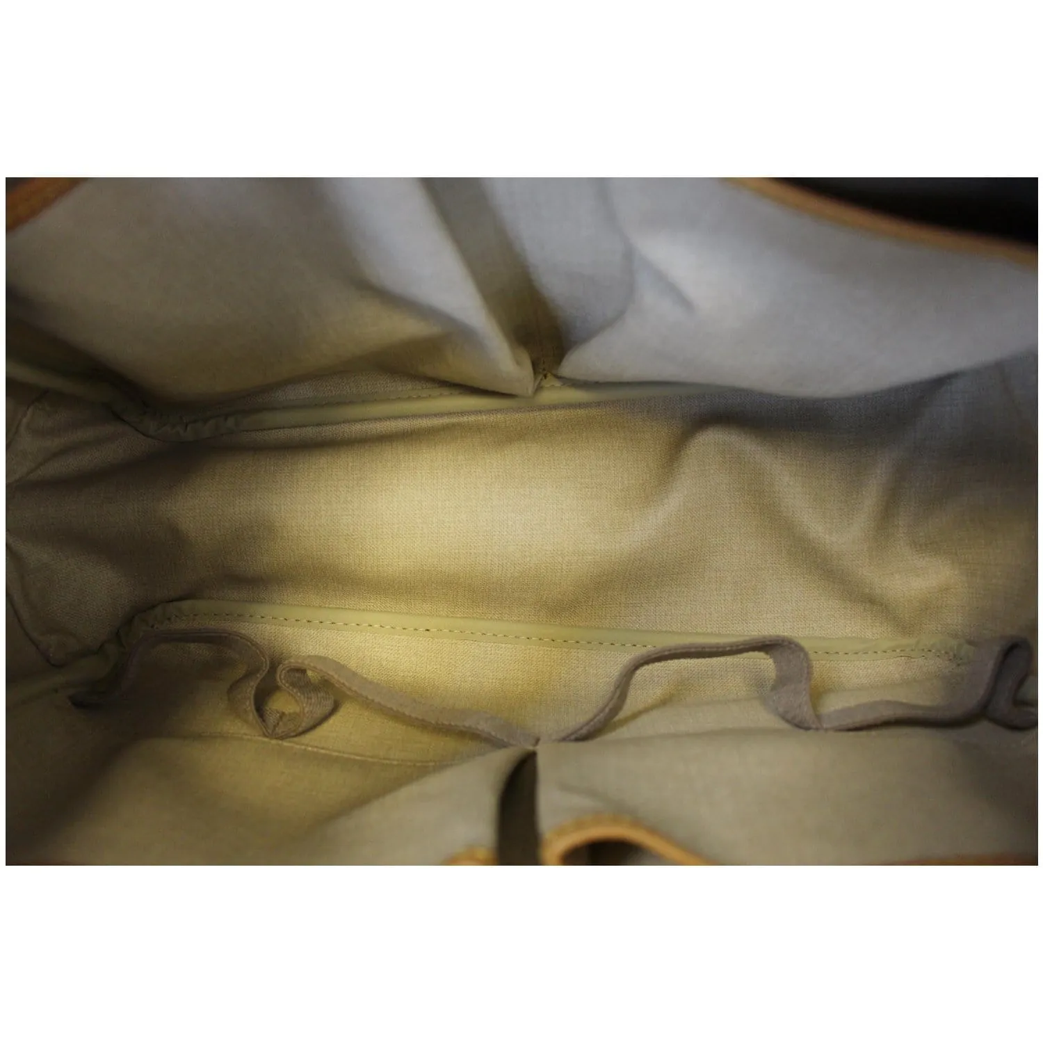 LOUIS VUITTON Deauville Monogram Canvas Boston Satchel Bag Brown