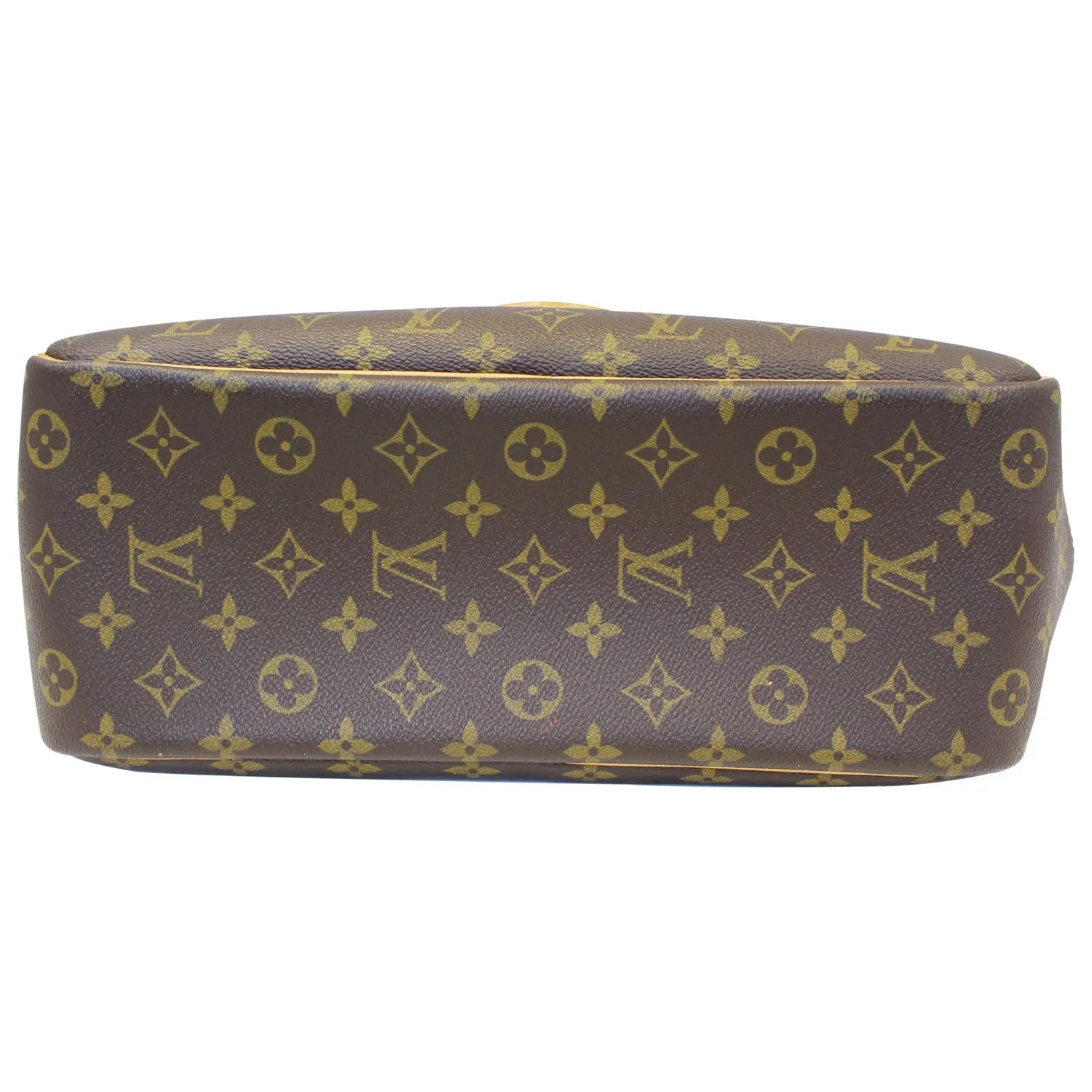 LOUIS VUITTON Deauville Monogram Canvas Boston Satchel Bag Brown