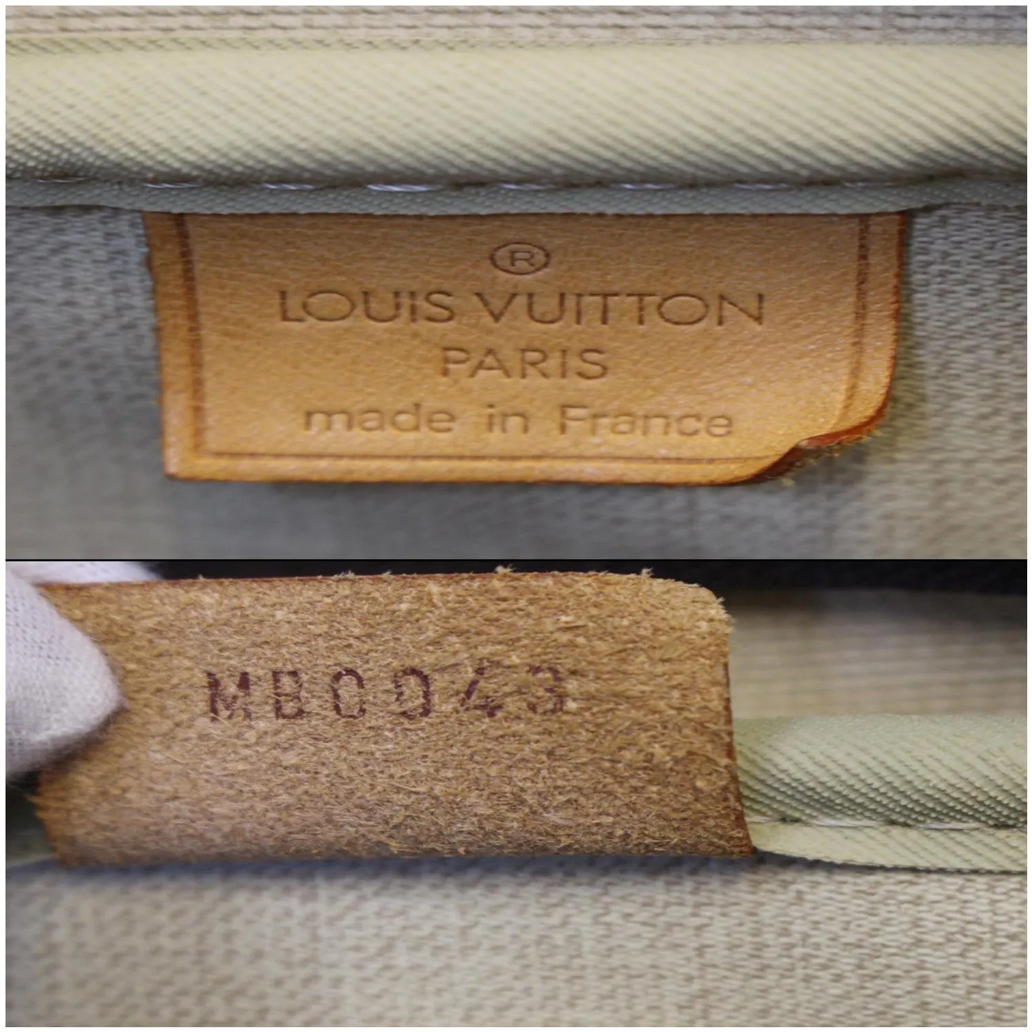 LOUIS VUITTON Deauville Monogram Canvas Boston Satchel Bag Brown