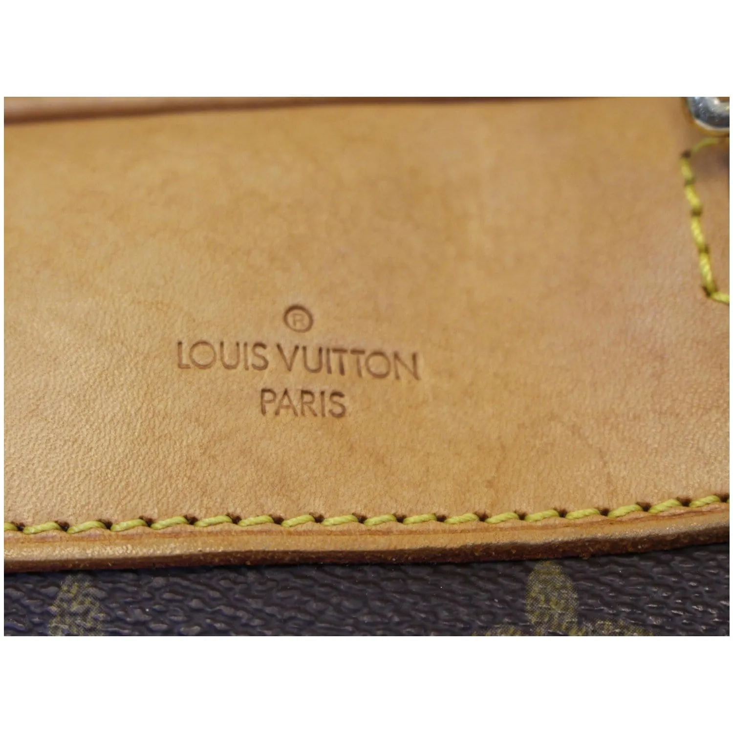 LOUIS VUITTON Deauville Monogram Canvas Boston Satchel Bag Brown