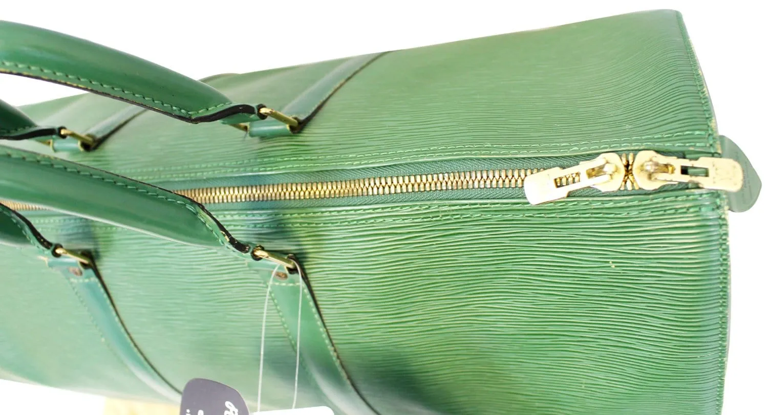 LOUIS VUITTON Epi Leather Green Keepall 50 Boston Satchel Bag - Sale