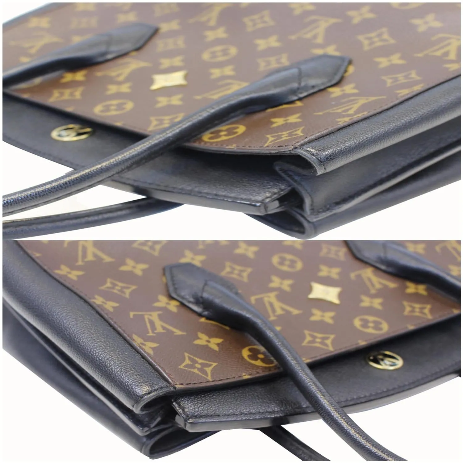 LOUIS VUITTON Florine Monogram Canvas Shoulder Bag Black - 20% OFF