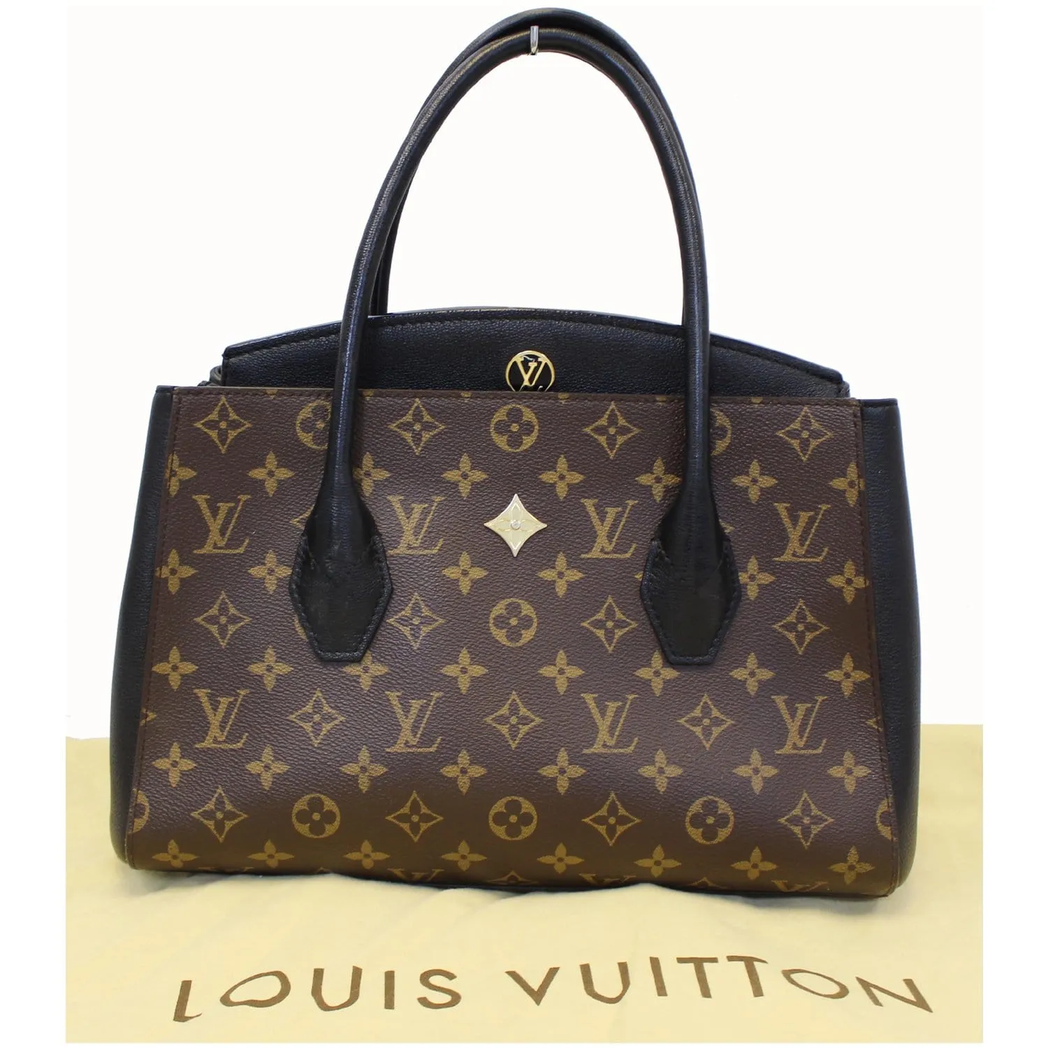 LOUIS VUITTON Florine Monogram Canvas Shoulder Bag Black - 20% OFF