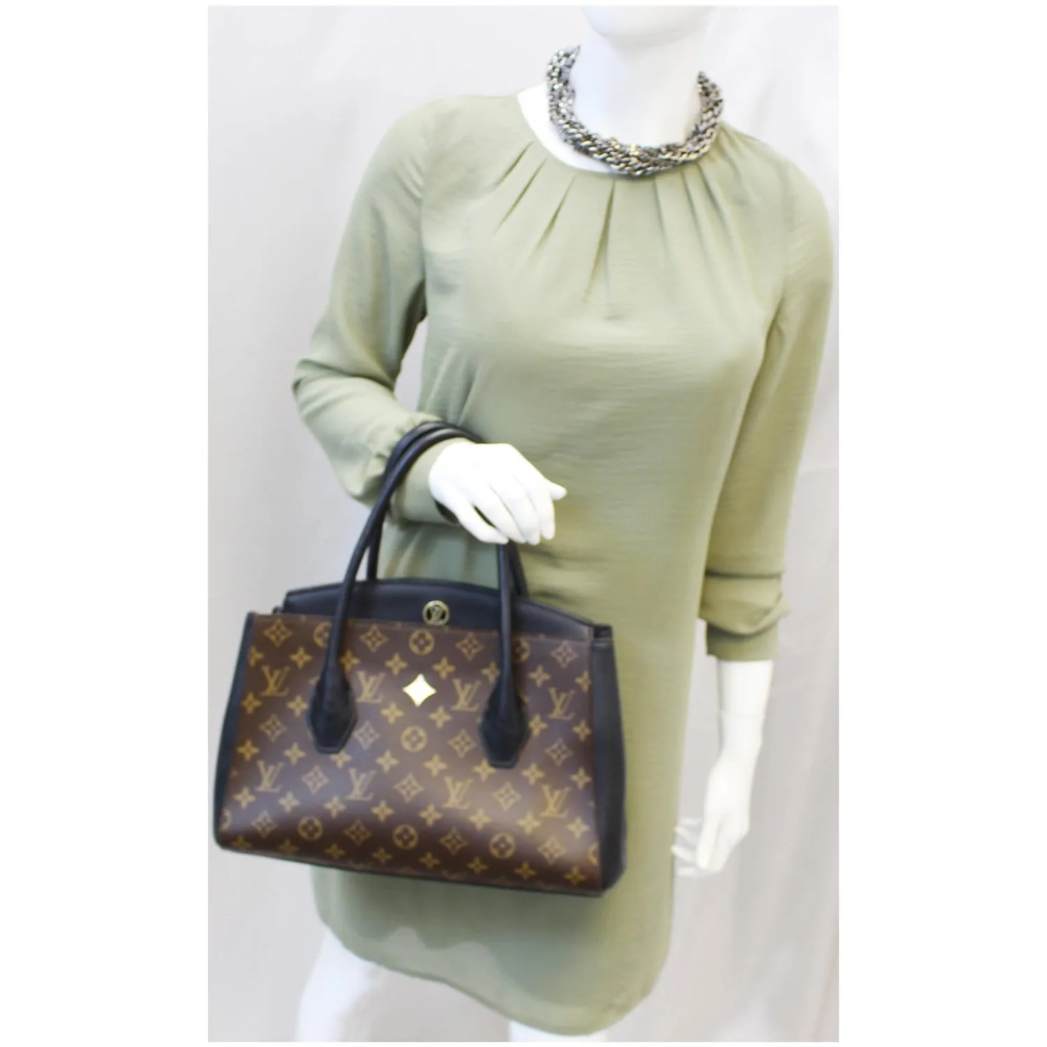 LOUIS VUITTON Florine Monogram Canvas Shoulder Bag Black - 20% OFF