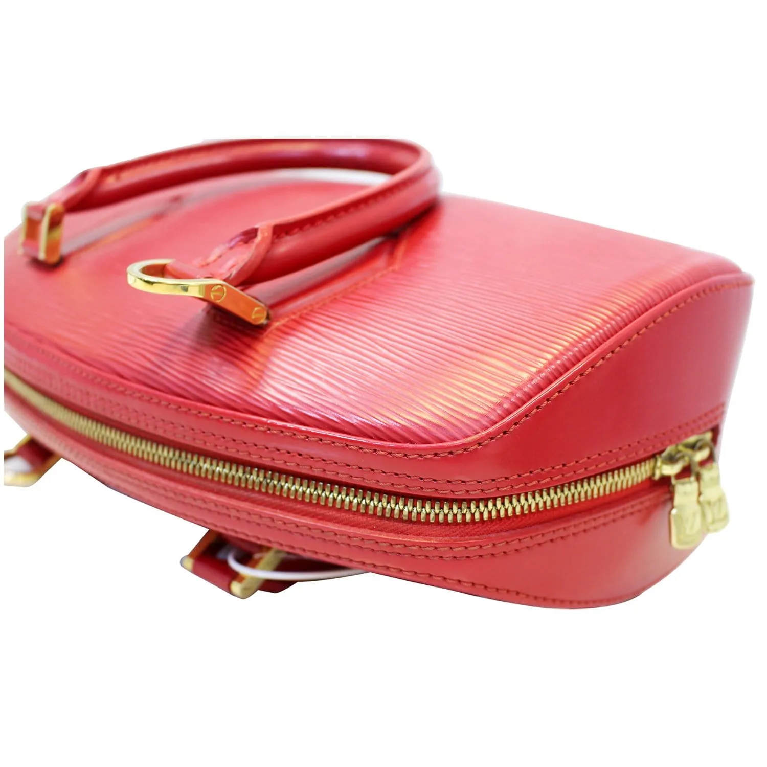LOUIS VUITTON Jasmine Epi Leather Satchel Bag Red
