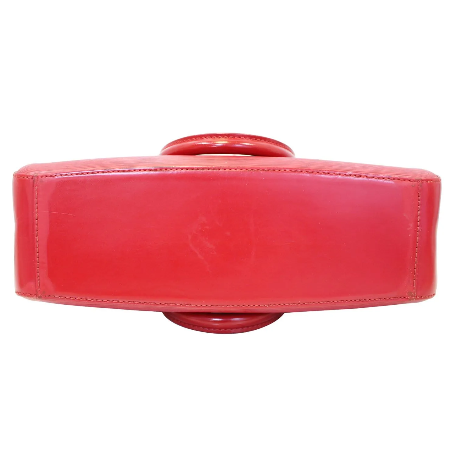 LOUIS VUITTON Jasmine Epi Leather Satchel Bag Red