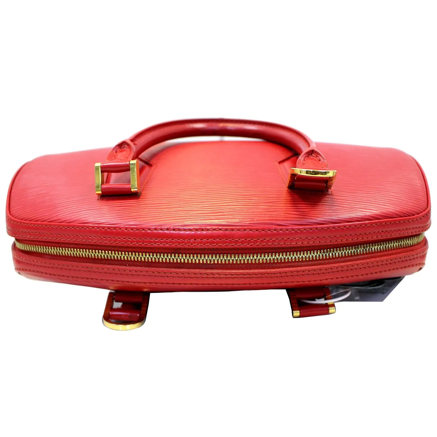 LOUIS VUITTON Jasmine Epi Leather Satchel Bag Red