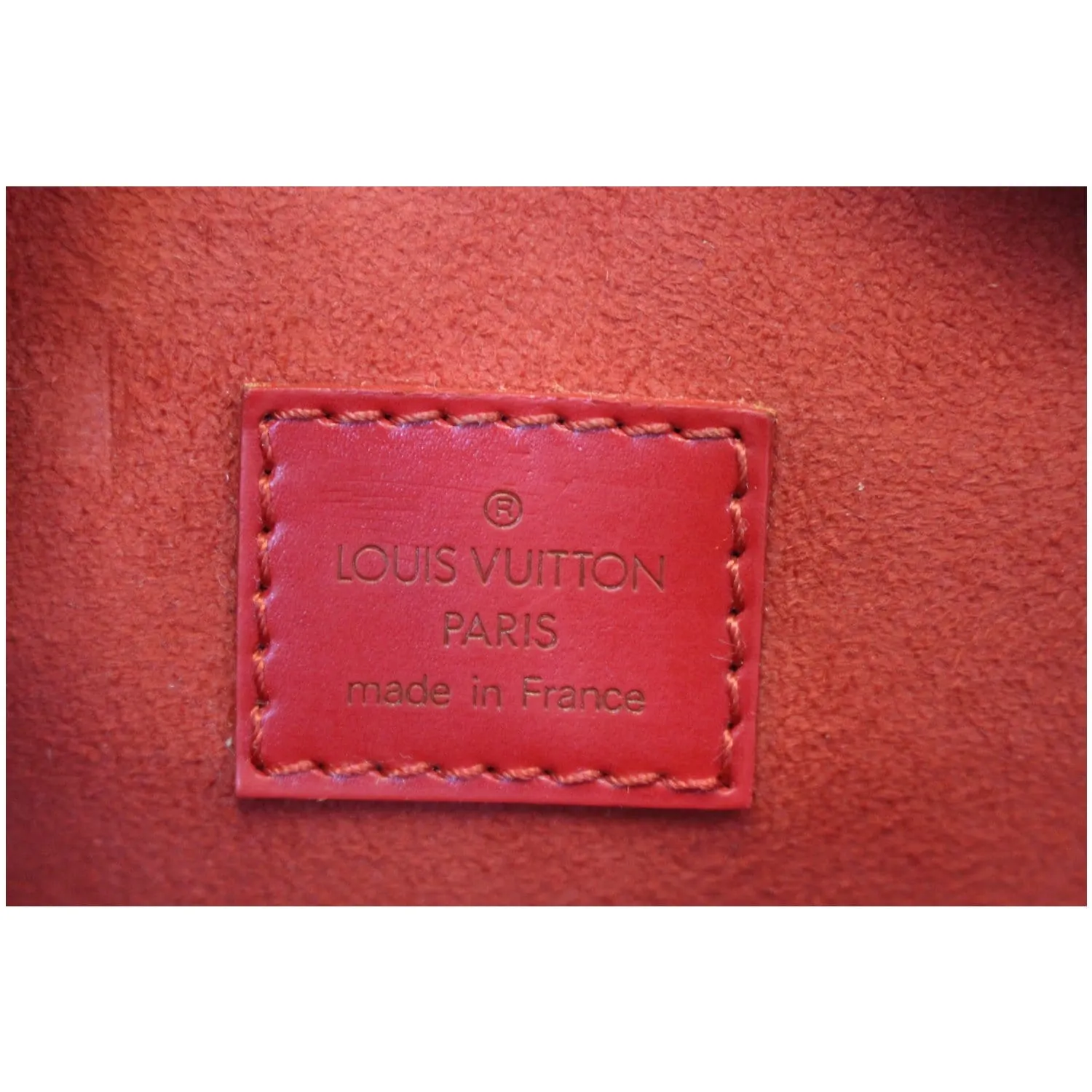 LOUIS VUITTON Jasmine Epi Leather Satchel Bag Red
