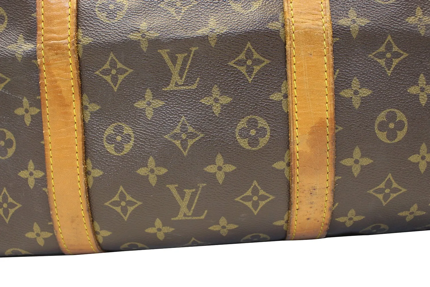 LOUIS VUITTON Keepall 60 Monogram Canvas Travel Bag Brown