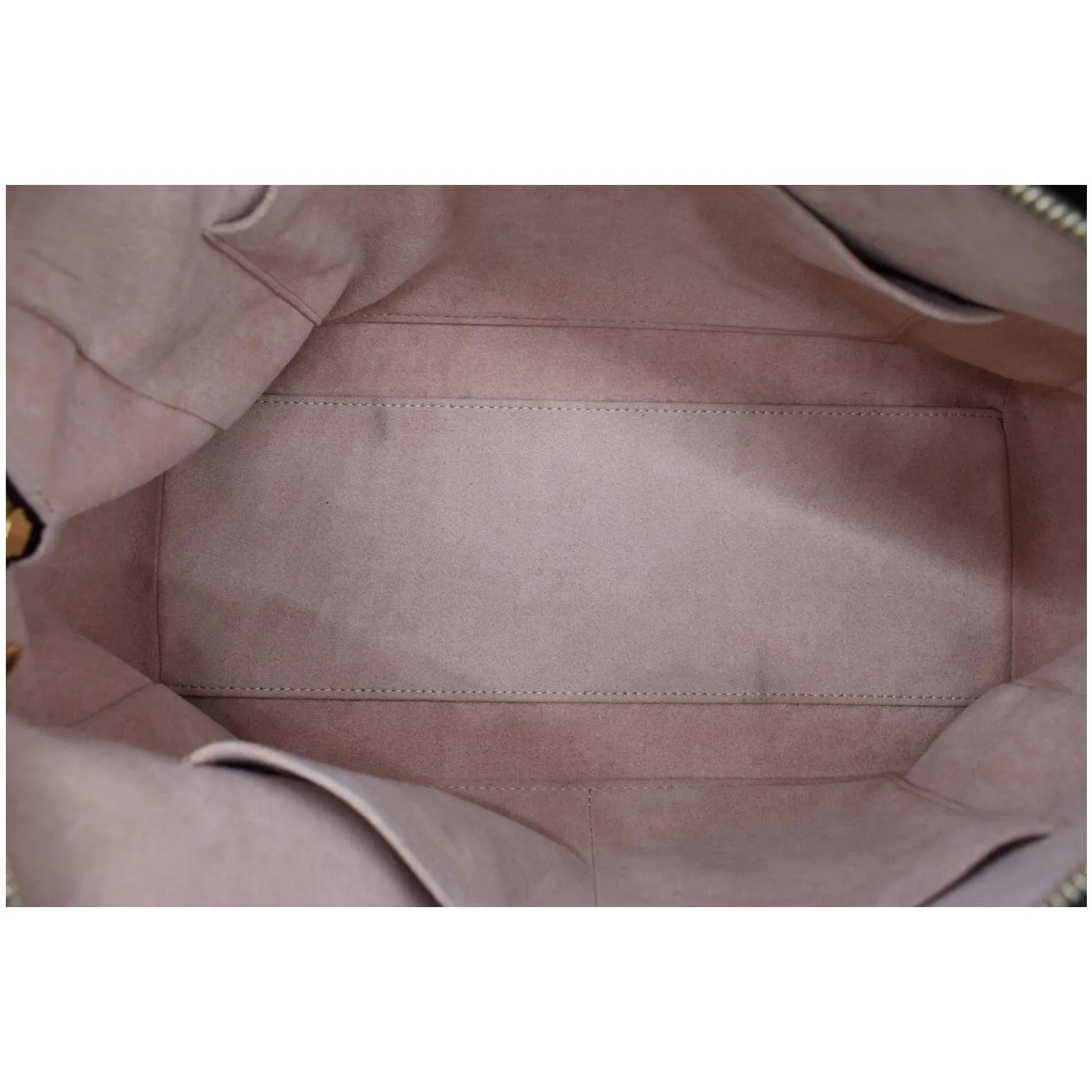 LOUIS VUITTON Kensington Bowling Damier Ebene Satchel Bag Brown