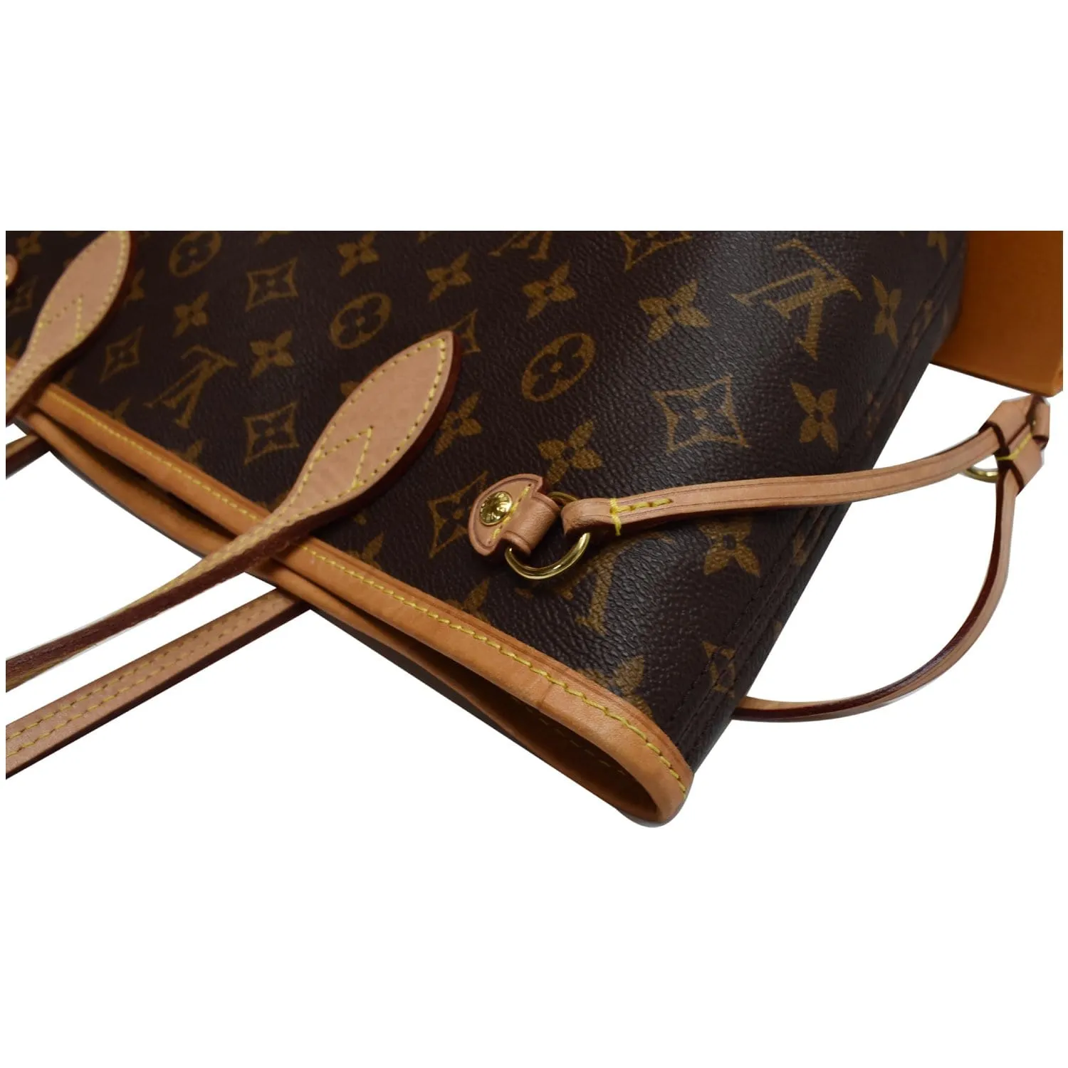 LOUIS VUITTON Neverfull PM Monogram Canvas Tote Bag Brown