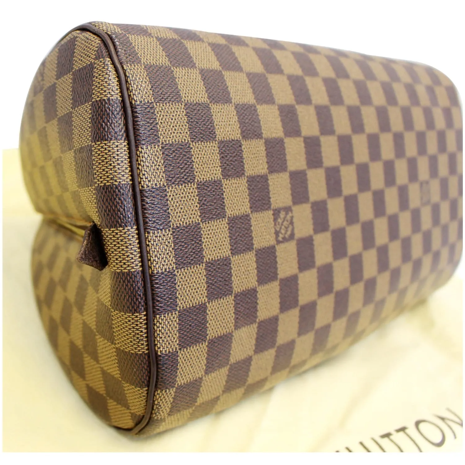 LOUIS VUITTON Ribera MM Damier Ebene Satchel Bag Brown