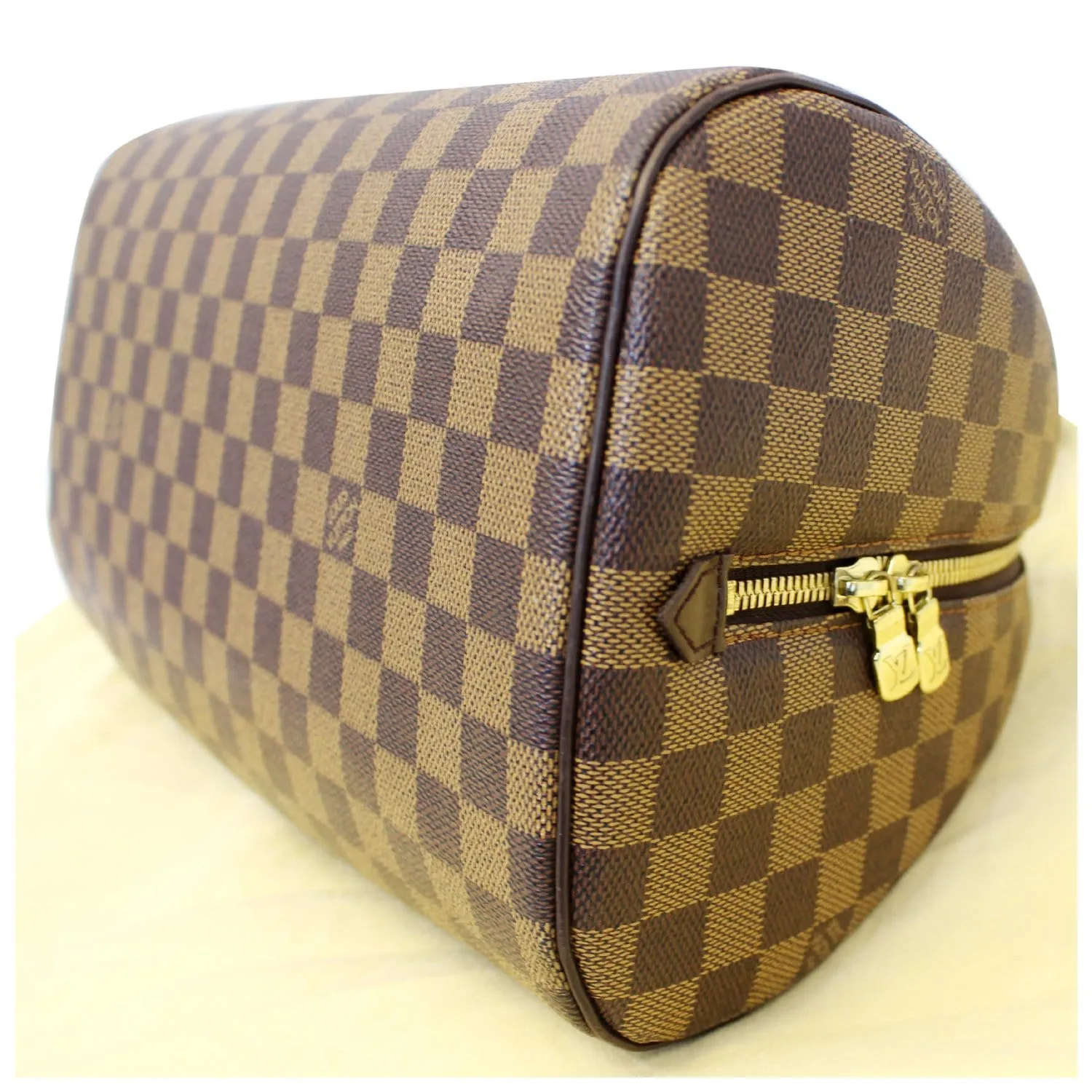 LOUIS VUITTON Ribera MM Damier Ebene Satchel Bag Brown