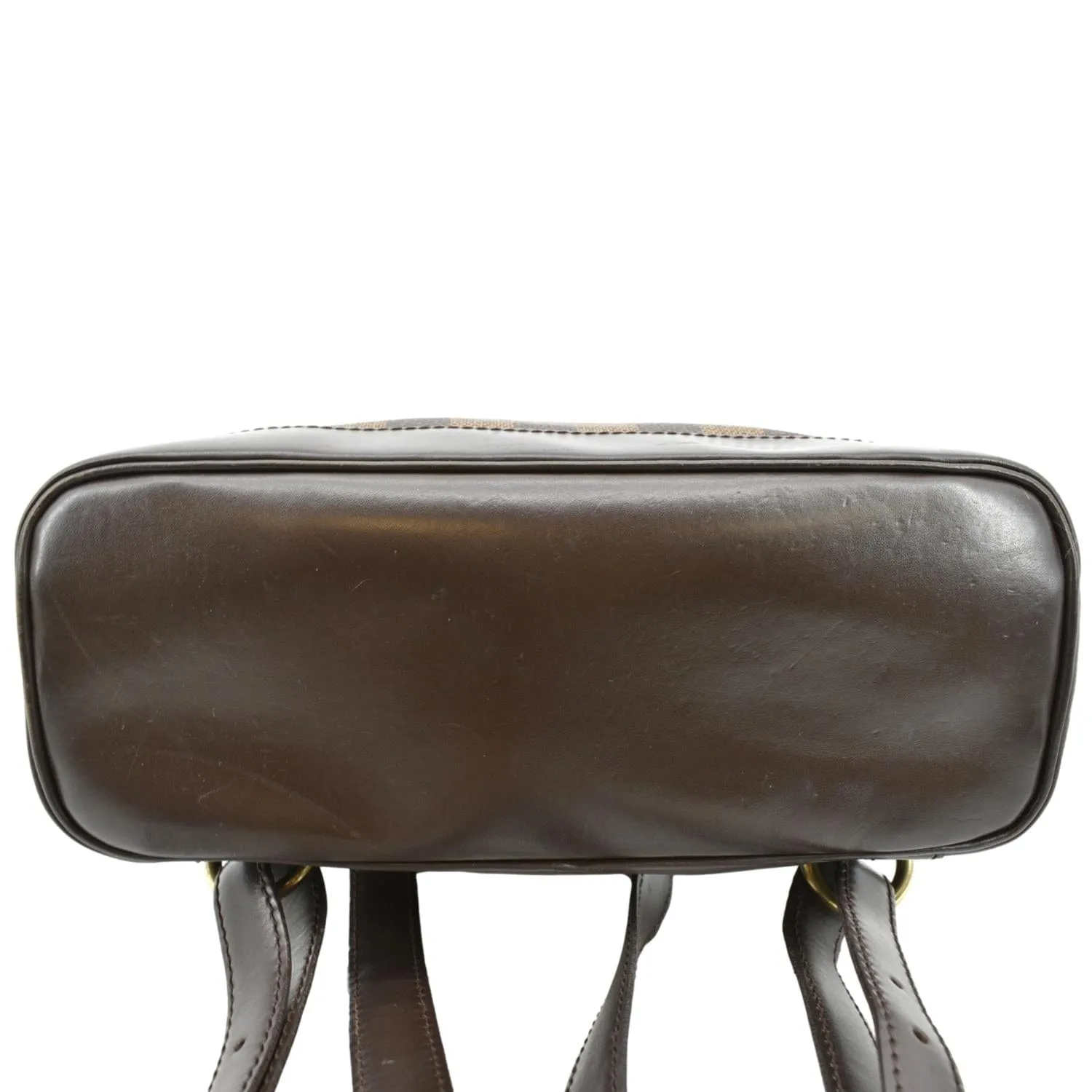 LOUIS VUITTON Soho Damier Ebene Backpack Bag Brown