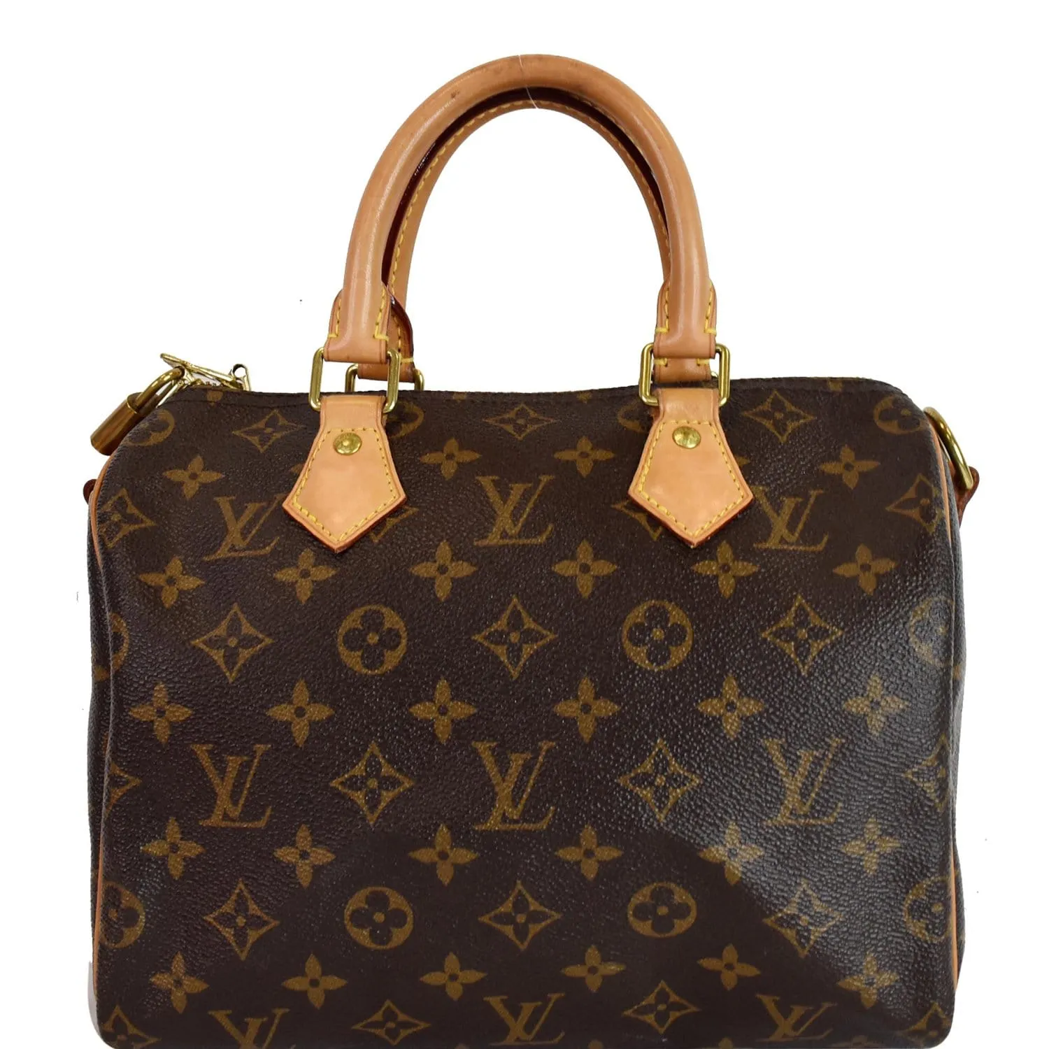 LOUIS VUITTON Speedy 25 Bandouliere Monogram Canvas Shoulder Bag Brown
