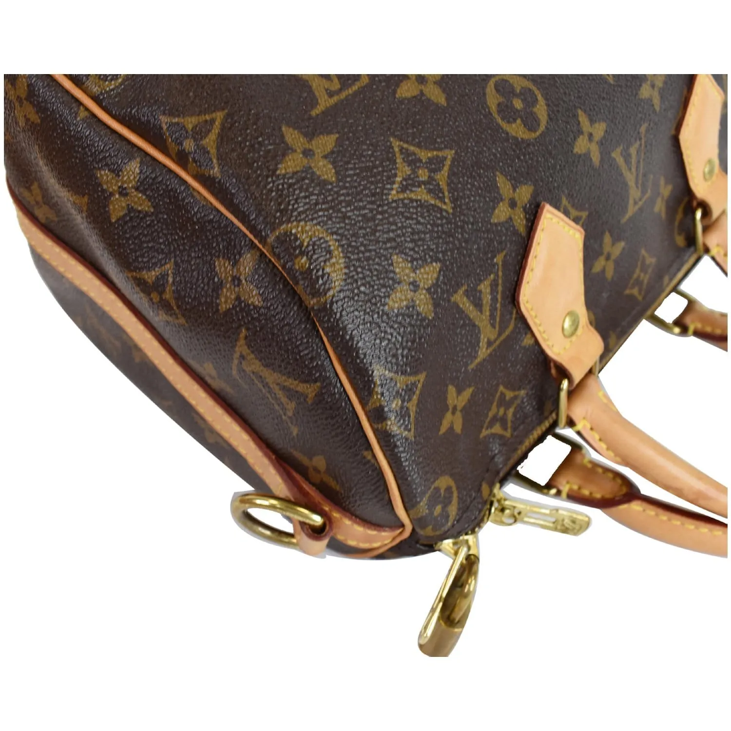 LOUIS VUITTON Speedy 25 Bandouliere Monogram Canvas Shoulder Bag Brown