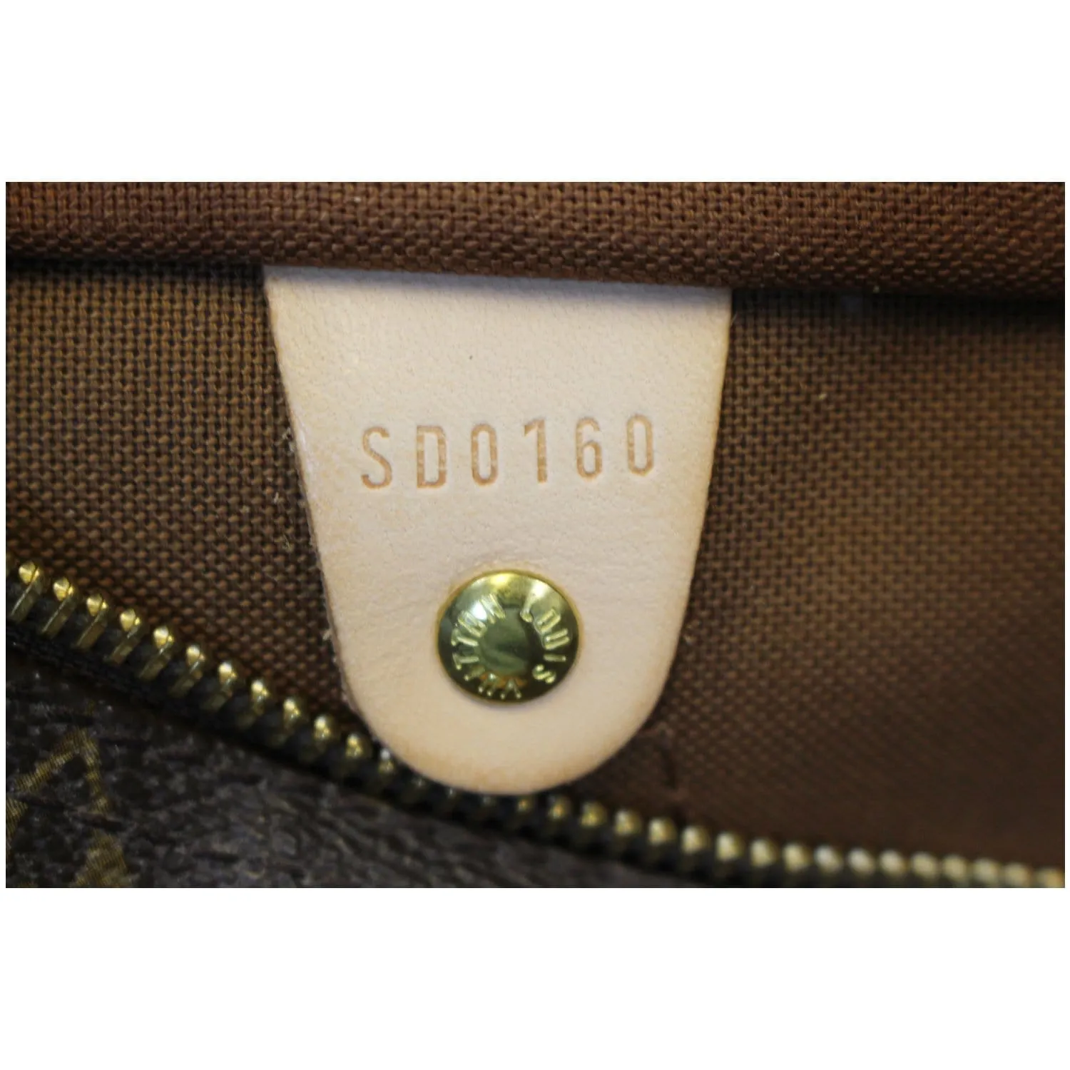 LOUIS VUITTON Speedy 25 Monogram Canvas Satchel Bag Brown