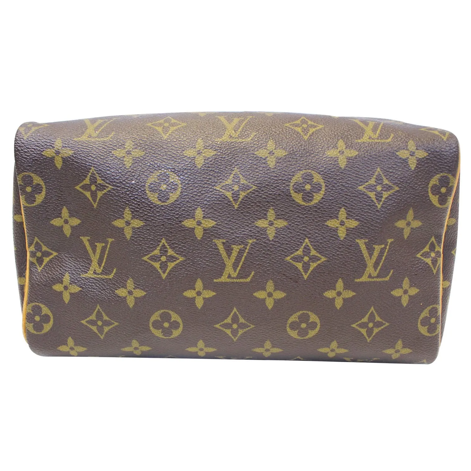 LOUIS VUITTON Speedy 25 Monogram Canvas Satchel Bag Brown