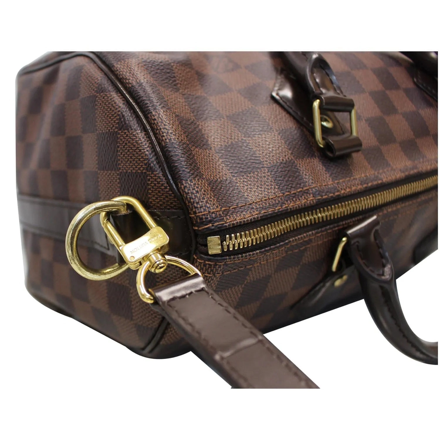 LOUIS VUITTON Speedy 30 Bandouliere Damier Ebene Shoulder Bag Brown