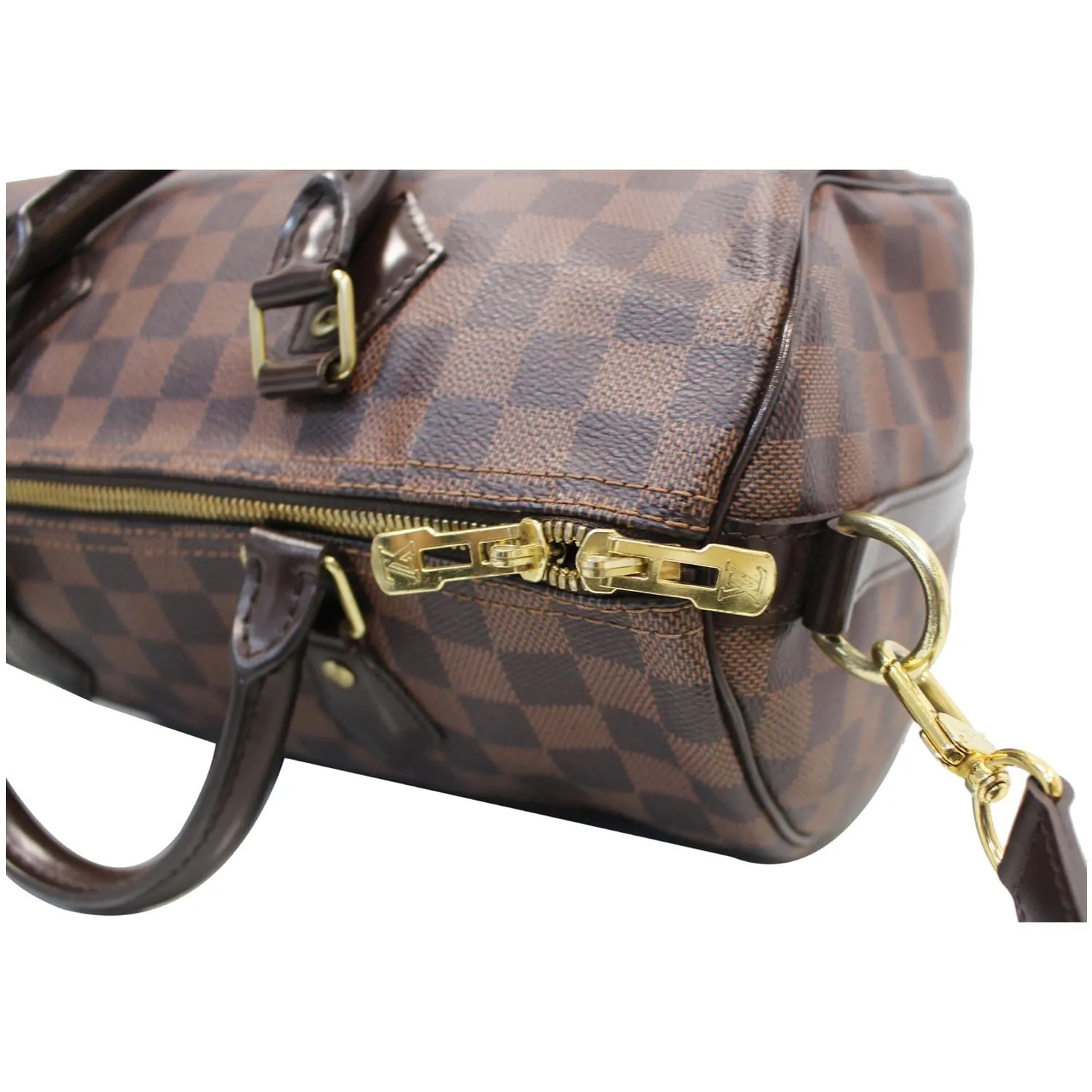 LOUIS VUITTON Speedy 30 Bandouliere Damier Ebene Shoulder Bag Brown