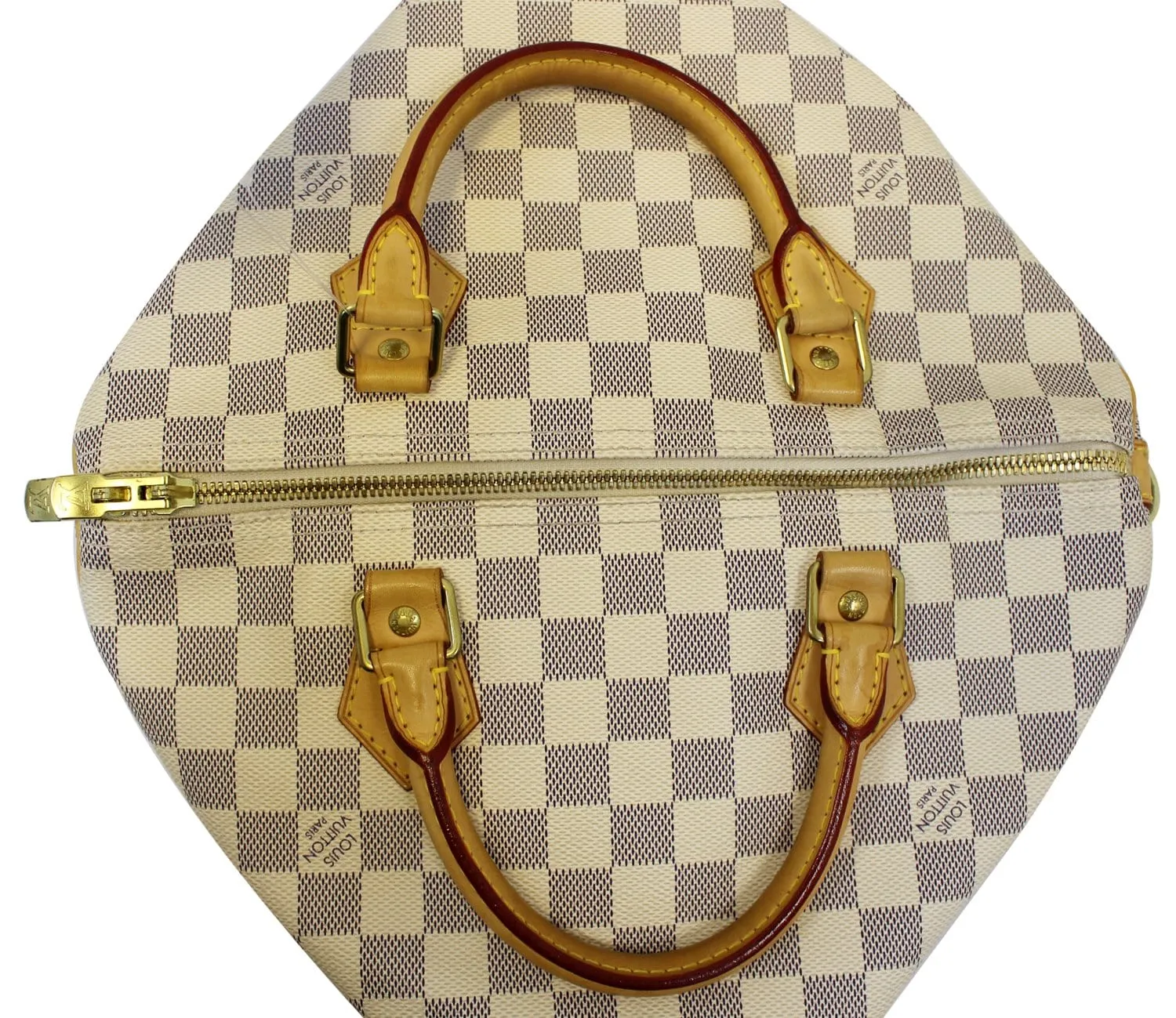 LOUIS VUITTON Speedy 30 Damier Azur  Bandouliere Satchel Bag