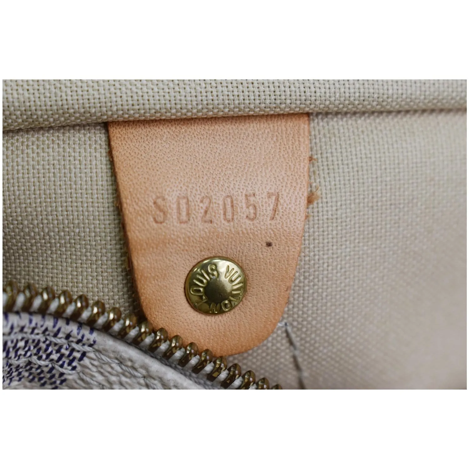 LOUIS VUITTON Speedy 30 Damier Azur Satchel Bag White - Sold