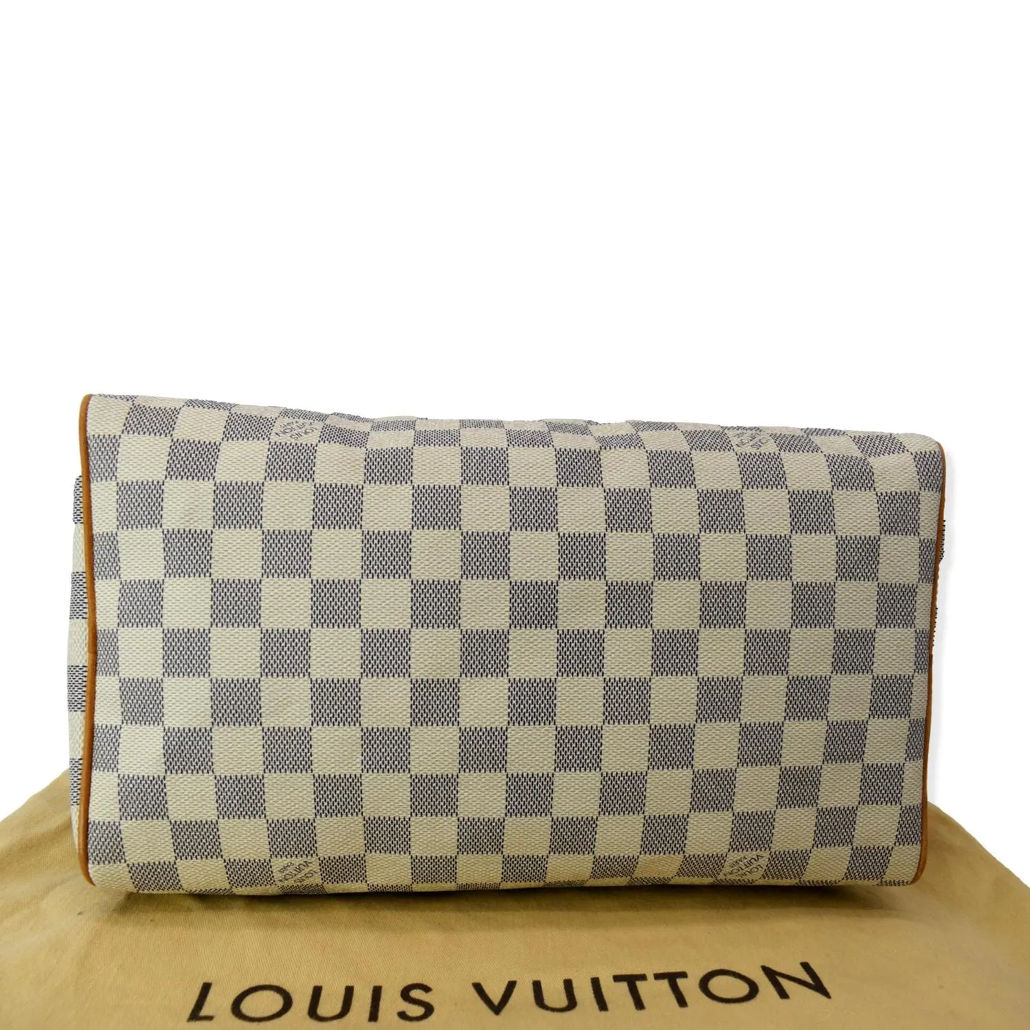 LOUIS VUITTON Speedy 30 Damier Azur Satchel Bag White