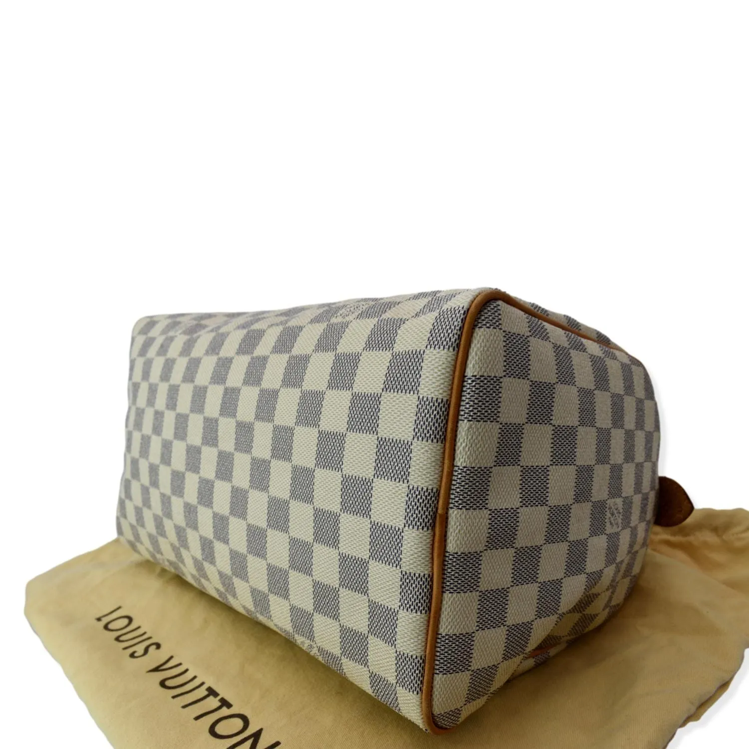 LOUIS VUITTON Speedy 30 Damier Azur Satchel Bag White