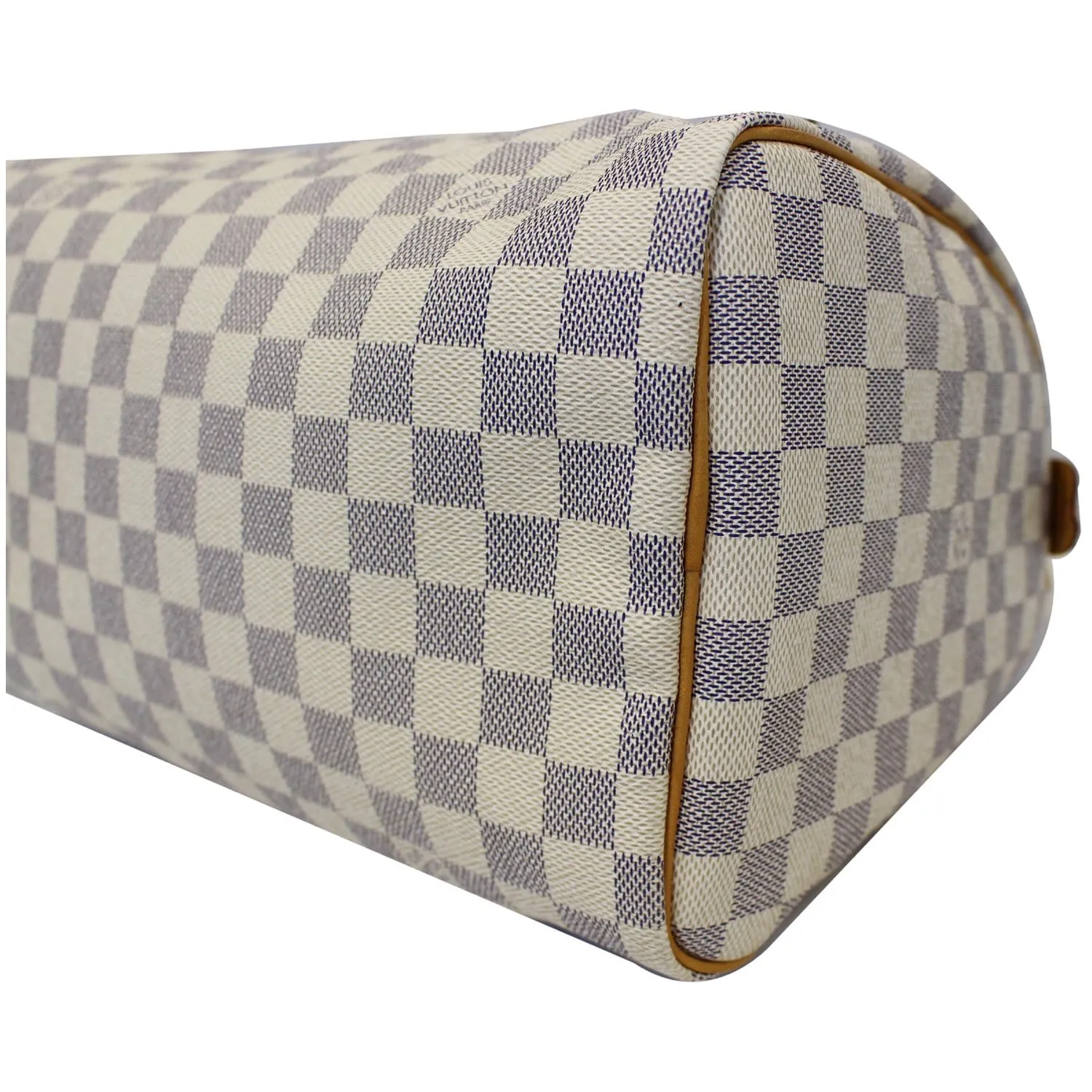 LOUIS VUITTON Speedy 30 Damier Azur Satchel Handbag White