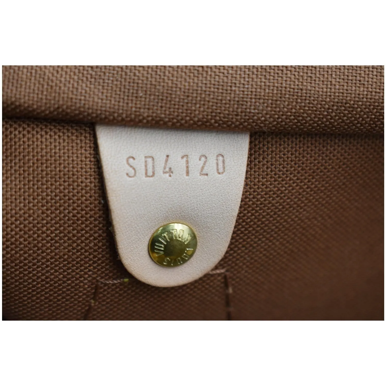 LOUIS VUITTON Speedy 30 Monogram Canvas Satchel Bag Brown
