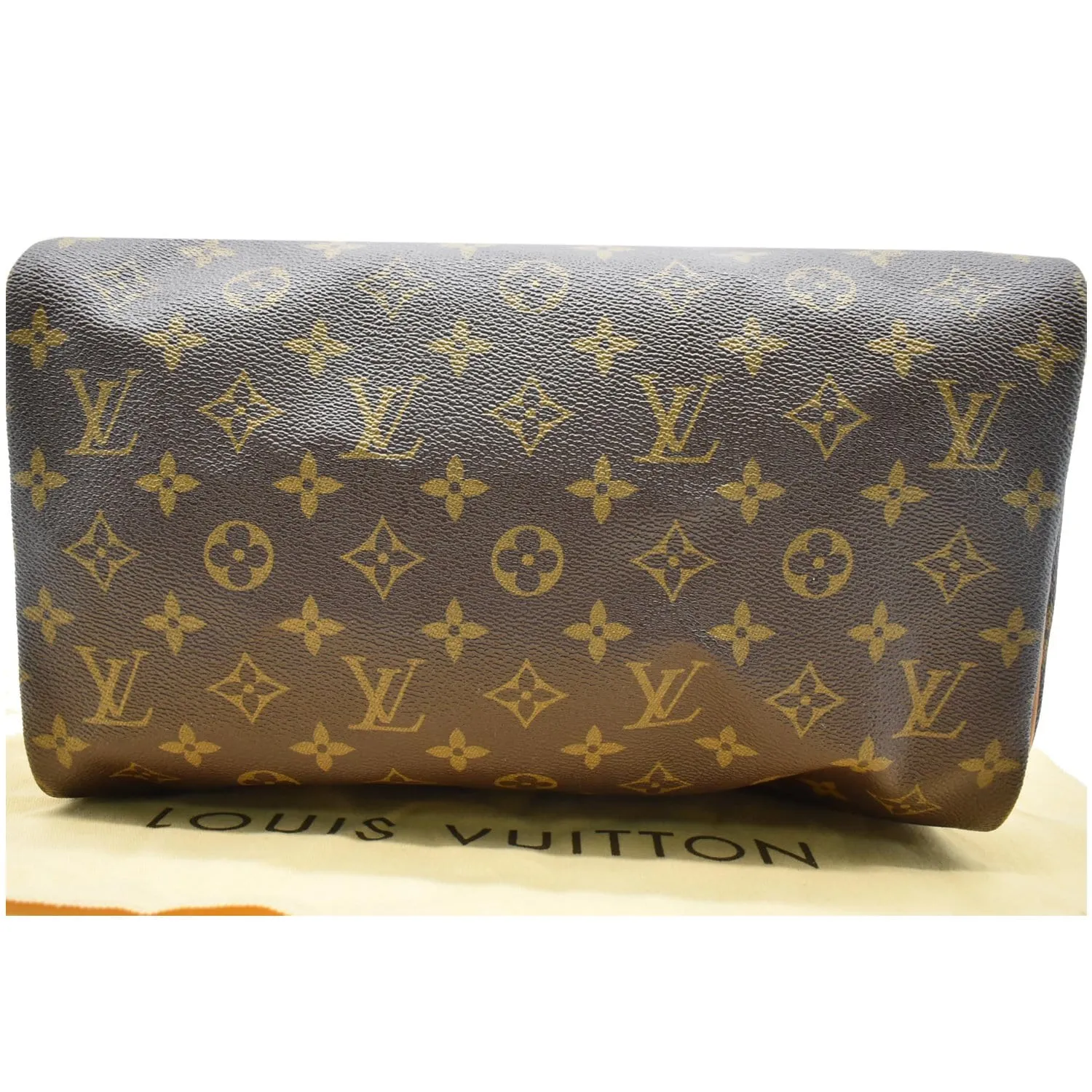 LOUIS VUITTON Speedy 30 Monogram Canvas Satchel Bag Brown
