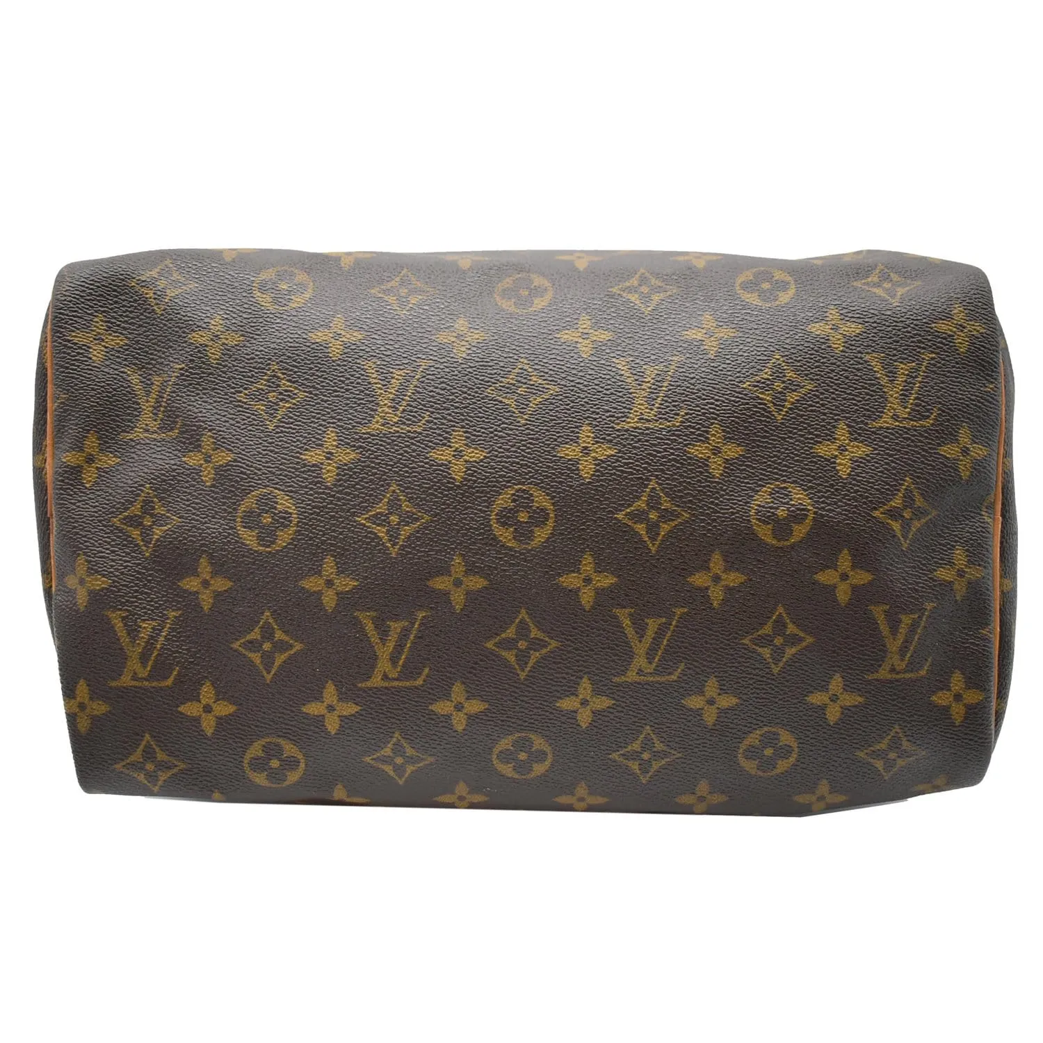 LOUIS VUITTON Speedy 30 Monogram Canvas Satchel Bag Brown