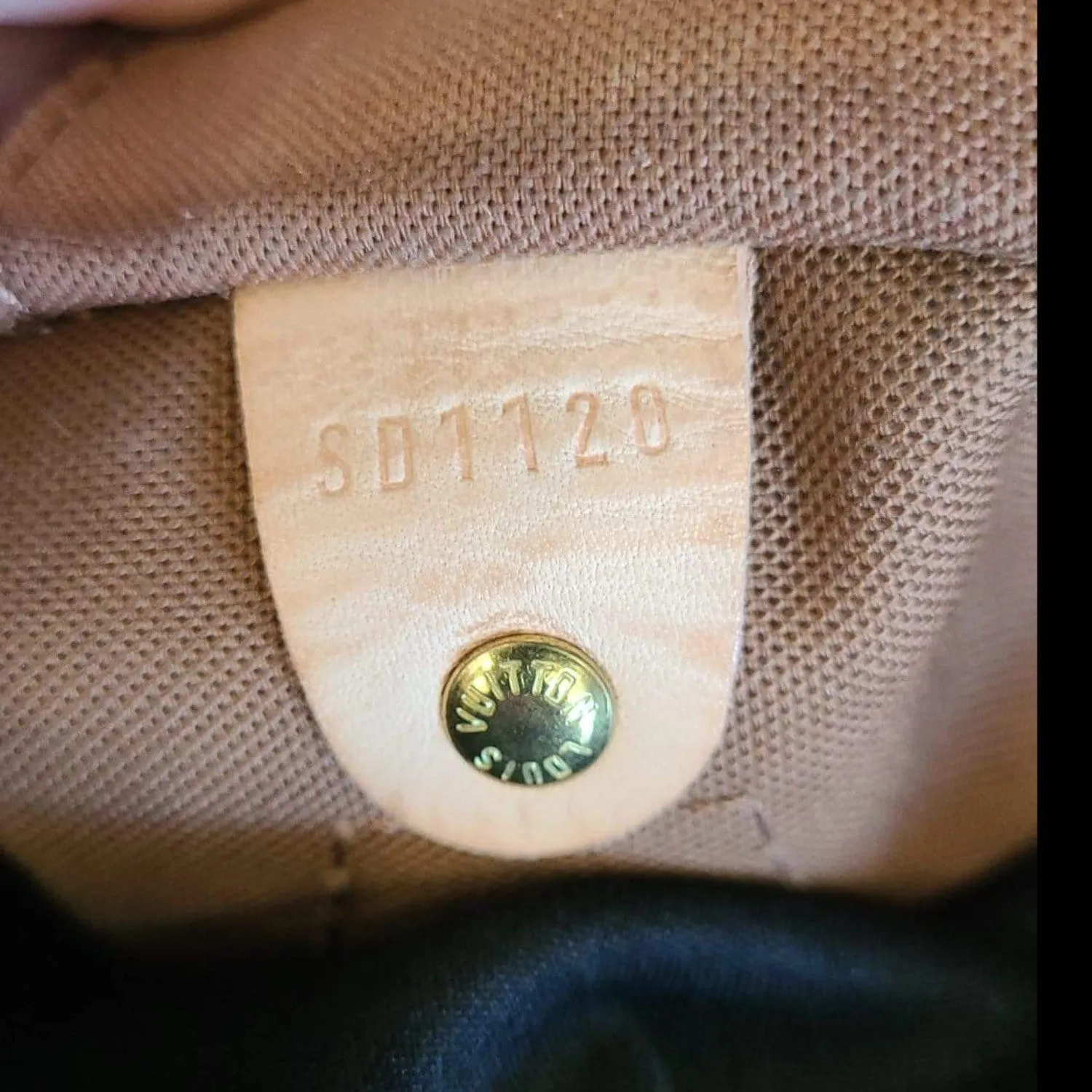 LOUIS VUITTON Speedy 30 Monogram Canvas Satchel Bag Brown